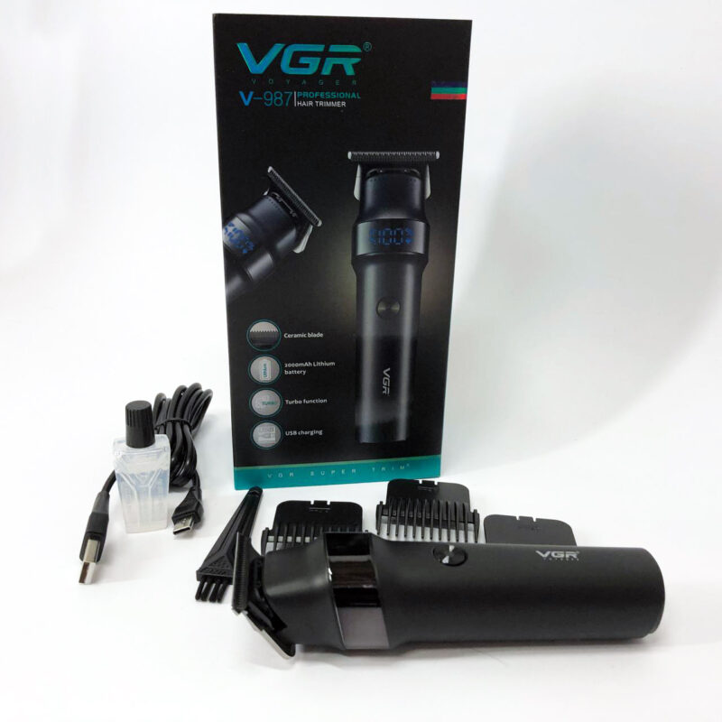 Машинка для стрижки волосся VGR V-987 BLACK для точності та зручності стрижки.