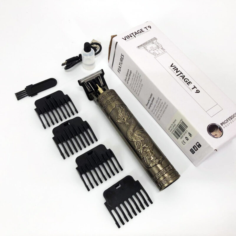 Машинка для стрижки волосся Vintage T9-1 BRONZE — створюйте ідеальні зачіски легко та швидко.