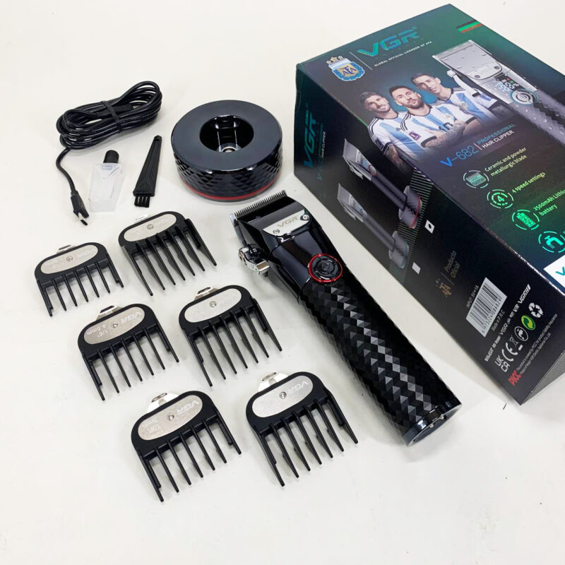 Професійна бездротова машинка для стрижки VGR V-682 RED — ідеальний вибір для точної стрижки