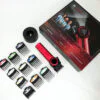 Професійна машинка для стрижки VGR V-001 RED з дисплеєм 9000 об 10 насадками 1,5-24 мм