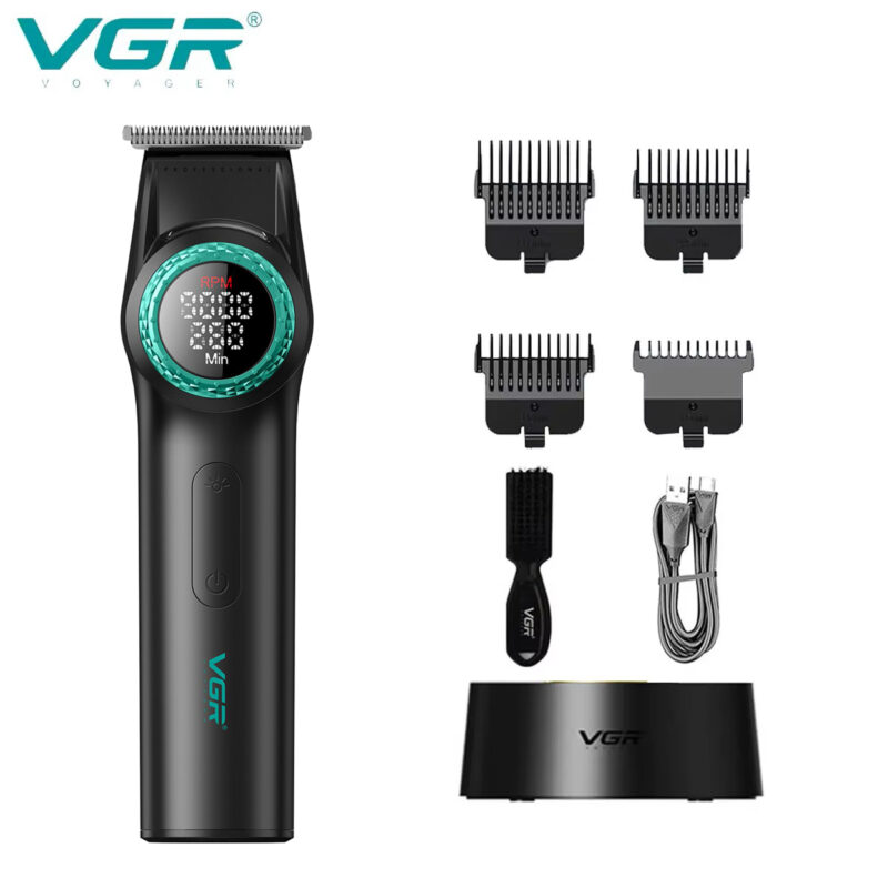 Тример VGR V-977 BLACK — потужний інструмент для професійного стайлінгу волосся.