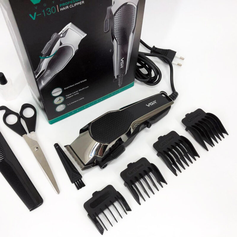 Машинка для стрижки VGR V-130 — професійний триммер для волосся з насадками