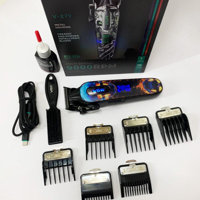 Акумуляторна машинка для стрижки VGR V-279 RED — потужний тример для професійного догляду