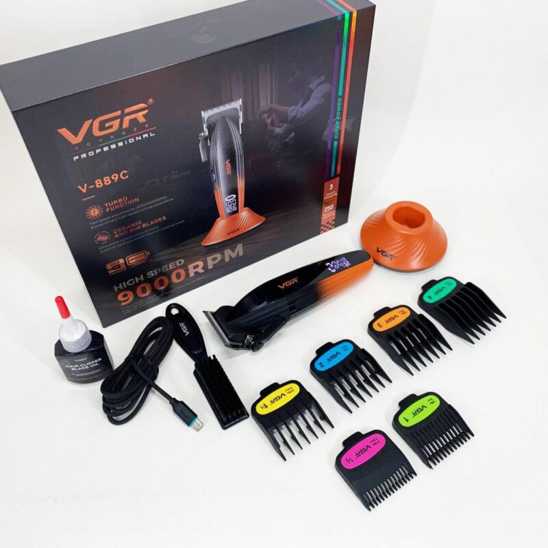 Машинка для стрижки волосся VGR V-889C з керамічними лезами та потужністю 9000RPM для ідеального стилю
