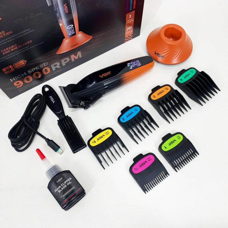 Машинка для стрижки волосся VGR V-889C з керамічними лезами та потужністю 9000RPM для ідеального стилю