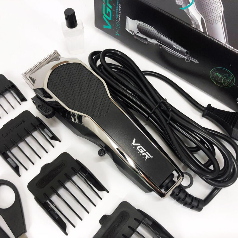 Машинка для стрижки VGR V-130 — професійний триммер для волосся з насадками