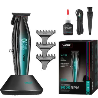 Машинка для стрижки волосся VGR V-992 GREEN з потужним мотором для професійних результатів.