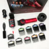 Професійна машинка для стрижки VGR V-001 RED з дисплеєм 9000 об 10 насадками 1,5-24 мм