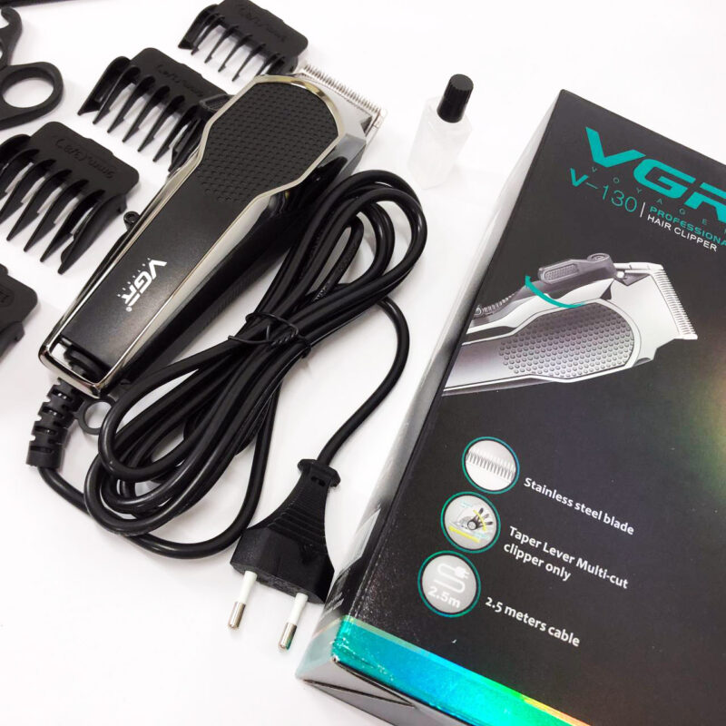 Машинка для стрижки VGR V-130 — професійний триммер для волосся з насадками