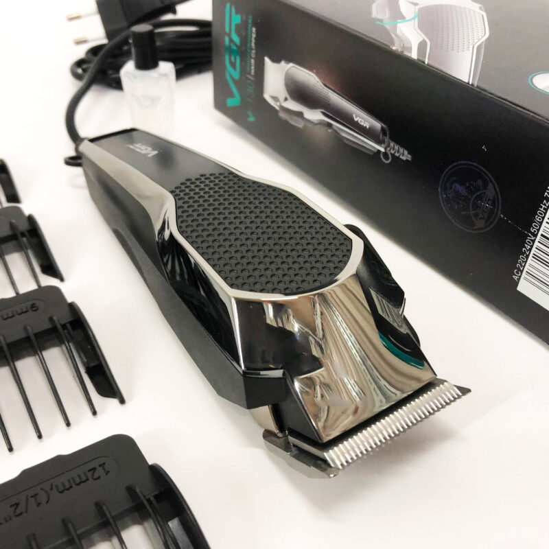 Машинка для стрижки VGR V-130 — професійний триммер для волосся з насадками