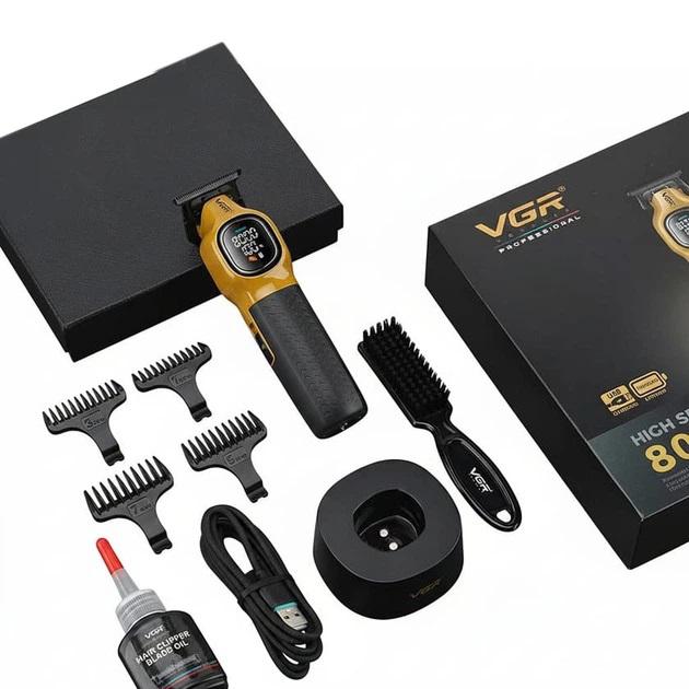 Тример для волосся VGR V-886T GOLD 8000RPM 4 насадки — ідеальний помічник для точної стрижки
