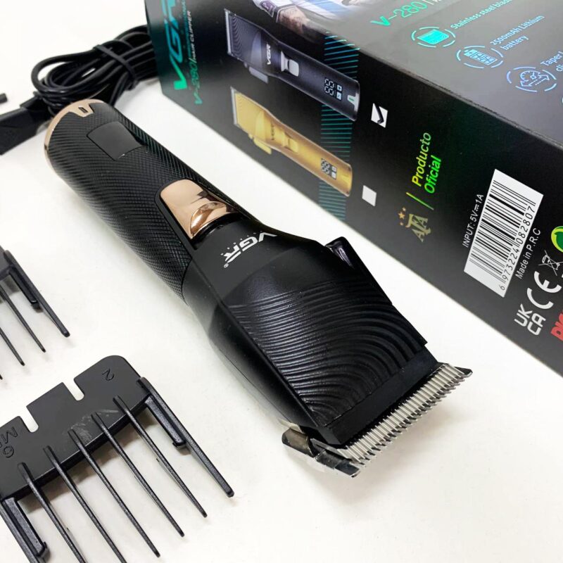 Акумуляторна машинка VGR V-280 з дисплеєм для професійної стрижки волосся