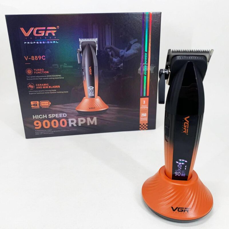 Машинка для стрижки волосся VGR V-889C з керамічними лезами та потужністю 9000RPM для ідеального стилю