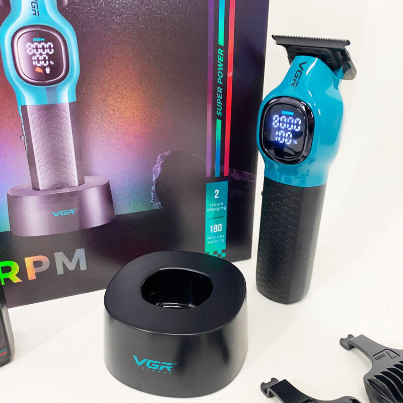 Тример VGR V-886T BLUE 8000RPM — професійна машинка для швидкої стрижки