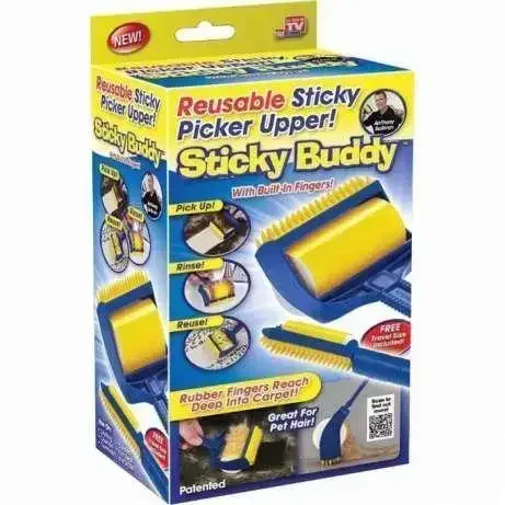Липкий валик для прибирання Sticky Buddy з силіконовою поверхнею