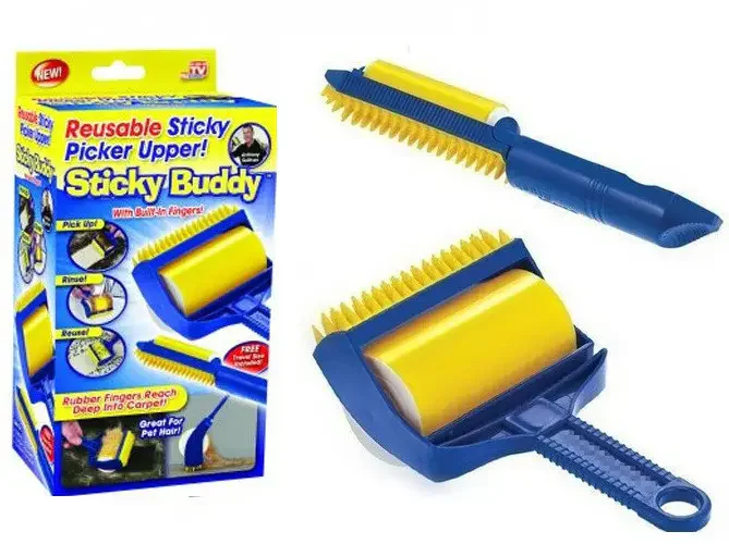 Липкий валик для прибирання Sticky Buddy з силіконовою поверхнею