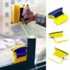 Магнітна щітка для миття вікон Magnetic Double side Cleaner 40мм жовто-синя зі страхувальним шнуром
