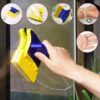 Магнітна щітка для миття вікон Magnetic Double side Cleaner 40мм жовто-синя зі страхувальним шнуром