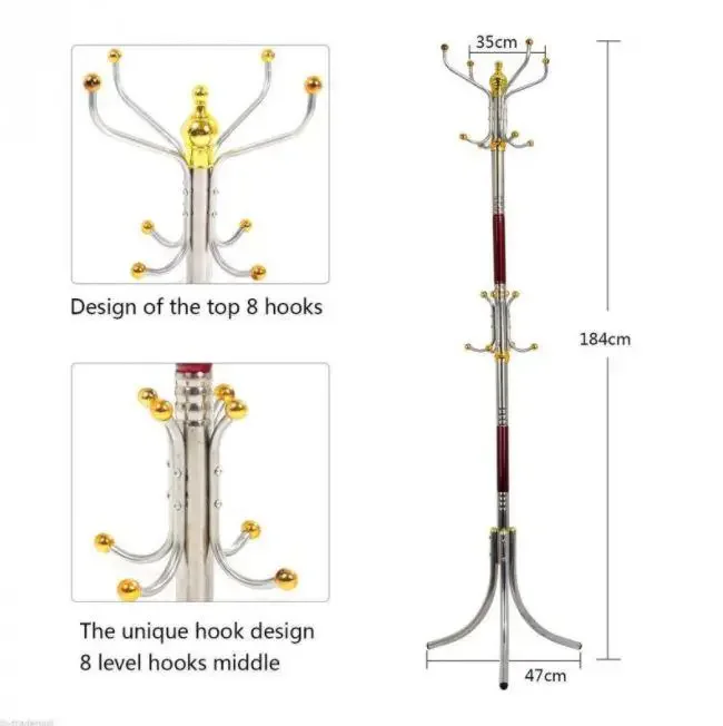 metallycheskaia-napolnaia-stoika-veshalka-dlia-odezhdy-coat-rack-trenoha-16-kruchkov-27337963089903_9b6b8e1455 Металева підлогова стійка-вішалка для одягу Coat Rack тренога 16 гачків витримує до 30 кг та зберігає порядок у вашому просторі.