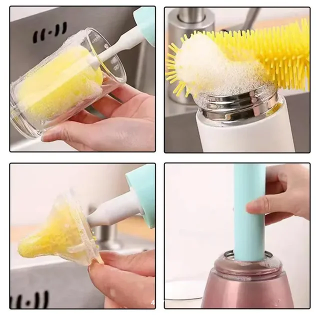 mnohofunktsyonalnaia-elektrycheskaia-shchetka-dlia-mytia-posudy-s-raznymy-nasadkamy-brush-and412-78105443555136_072a09e061 Brush AND412 Багатофункціональна електрична щітка для миття посуду з насадками 2 шестерні та водонепроникність IPX7.
