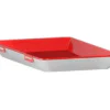 Clever Tray Багаторазовий вакуумний лоток для зберігання харчових продуктів з еластичною плівкою 31х24х4 см червоний/білий