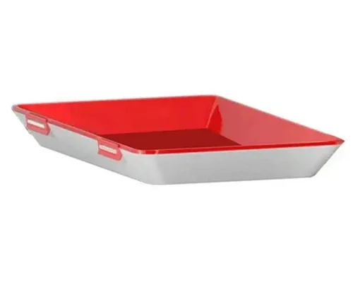 Clever Tray Багаторазовий вакуумний лоток для зберігання харчових продуктів з еластичною плівкою 31х24х4 см червоний/білий
