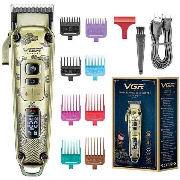 Машинка для стрижки волосся VGR V-005 — стильний та потужний тример для бороди.