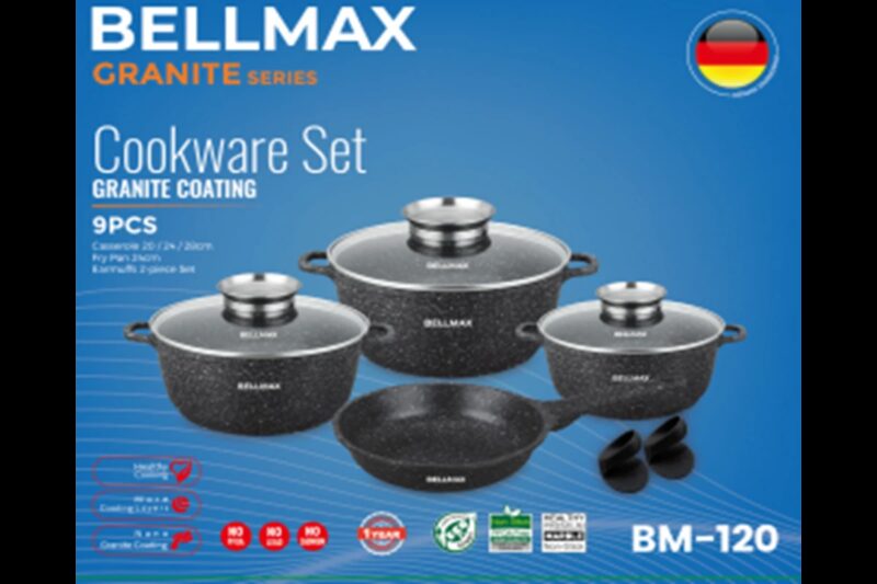 nabor-posudy-9-predmetov-bellmax-cookware-set-bm-120-chernyi-42976936928230_6859b90ffd Набір посуду Bellmax Cookware Set BM-120 9 предметів.