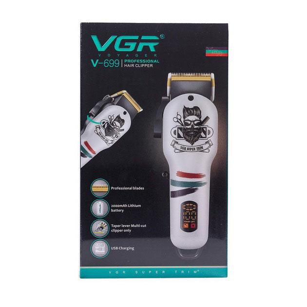 Машинка для стрижки волосся та бороди VGR V-699 з LED дисплеєм для професійного використання