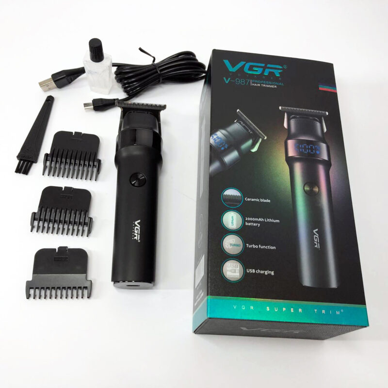 Машинка для стрижки волосся VGR V-987 BLACK для точності та зручності стрижки.