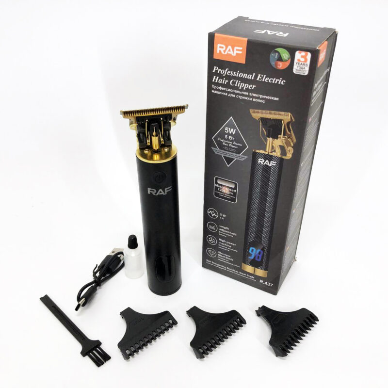 Тример RAF R.437 для стрижки волосся та бороди з акумулятором, що працює до 120 хвилин.