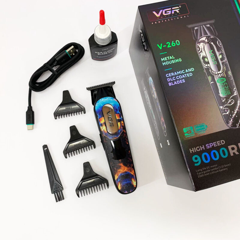 Тример акумуляторний VGR V-260 RED — продуктивний інструмент для догляду.