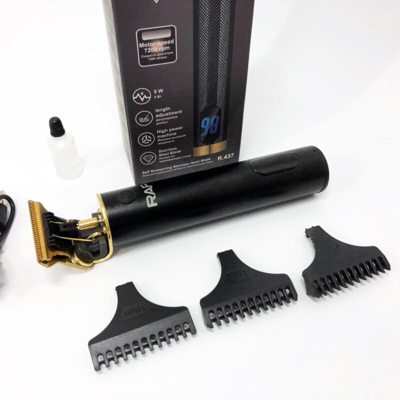 Тример RAF R.437 для стрижки волосся та бороди з акумулятором, що працює до 120 хвилин.