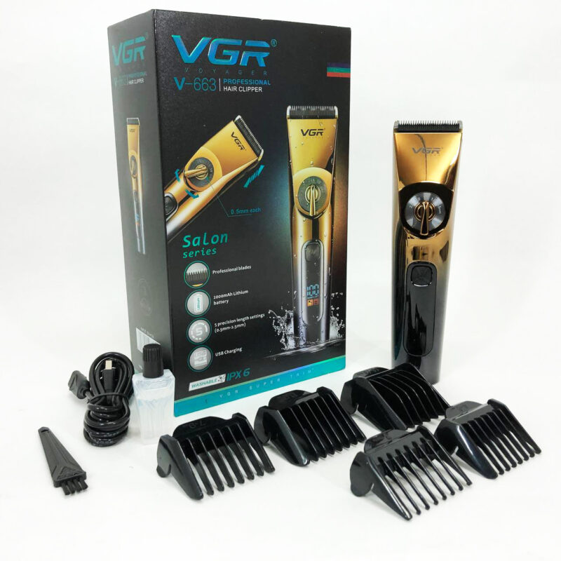 Професійна бездротова машинка для стрижки VGR V-663 — точність і зручність у кожному зрізі.