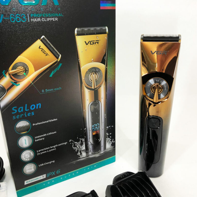 Професійна бездротова машинка для стрижки VGR V-663 — точність і зручність у кожному зрізі.