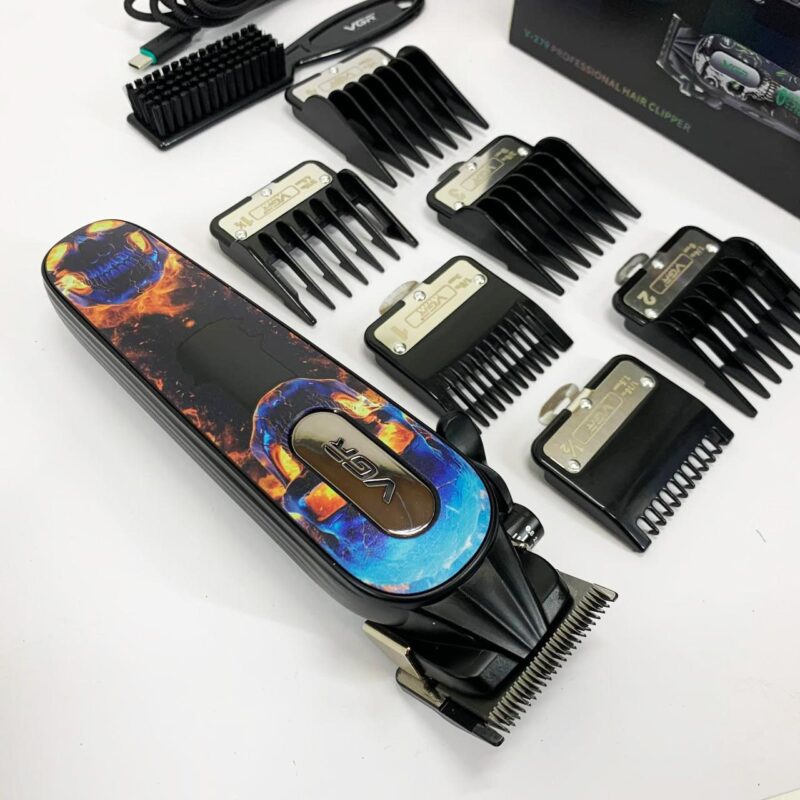 Акумуляторна машинка для стрижки VGR V-279 RED — потужний тример для професійного догляду