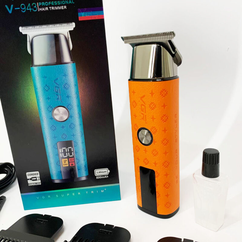 Тример VGR V-943 ORANGE — універсальний пристрій для догляду за бородою та вусами.