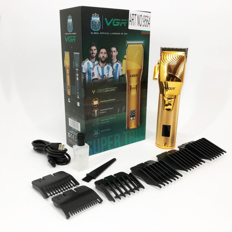 Акумуляторна машинка для стрижки волосся VGR V-280 з дисплеєм та насадками якісна.