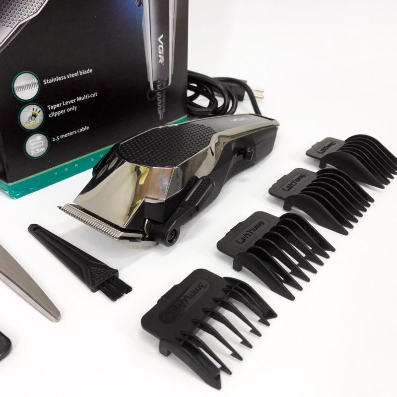 Машинка для стрижки VGR V-130 — професійний триммер для волосся з насадками