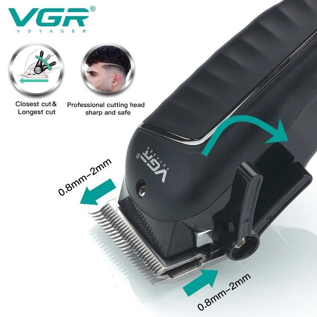 Потужна стрижкова машинка VGR V-683 — бездротова для професіоналів, що забезпечує точність стрижки.