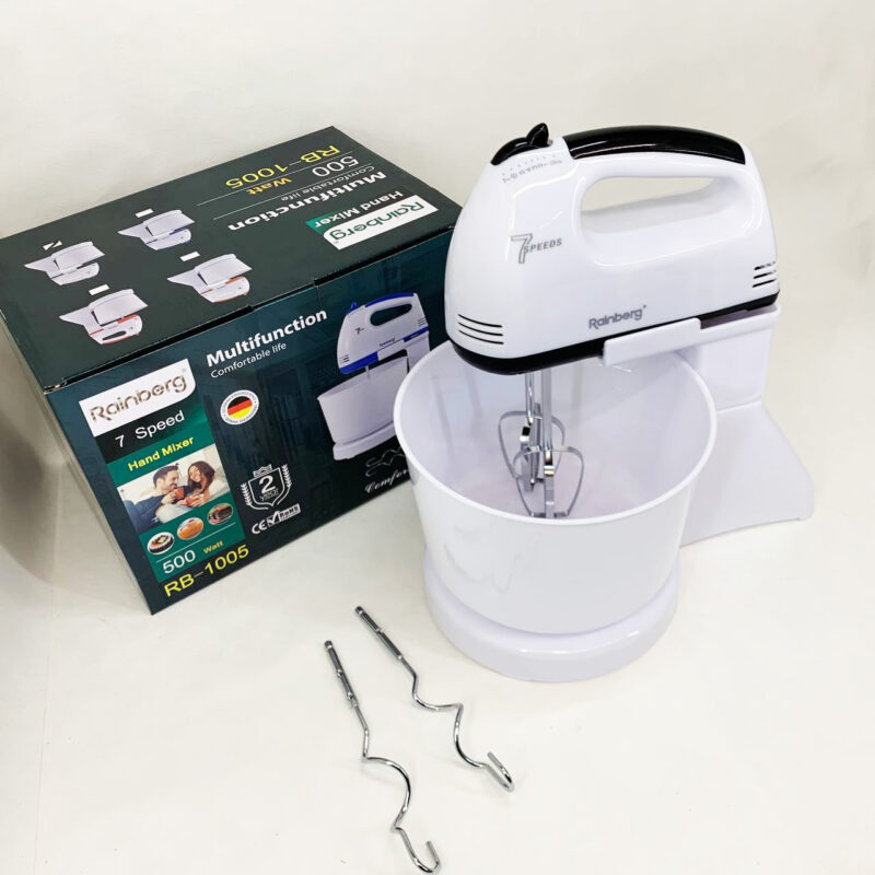 Миксер Rainberg RB-1005 500Вт з чашею 2 л для зручного приготування страв
