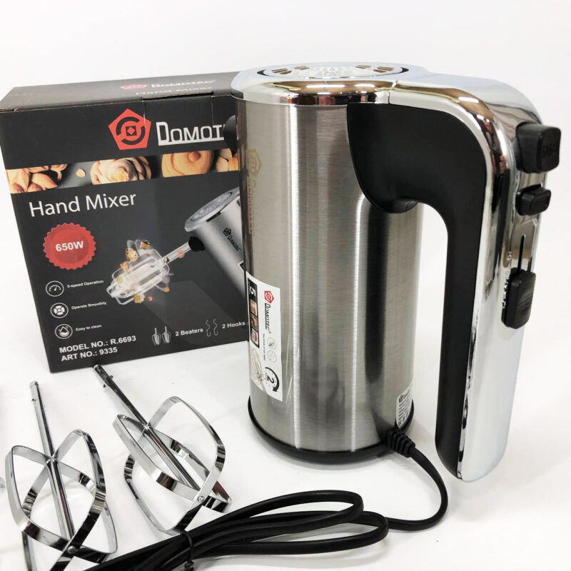 Миксер кухонний DOMOTEC R 6693 650W з 5 швидкостями для комфортного приготування їжі