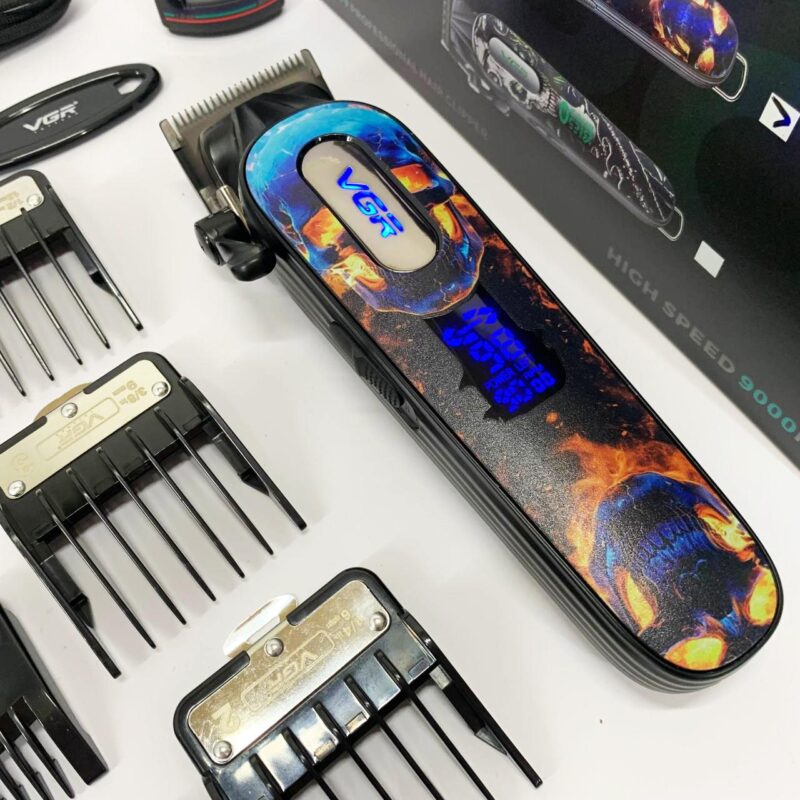 Акумуляторна машинка для стрижки VGR V-279 RED — потужний тример для професійного догляду