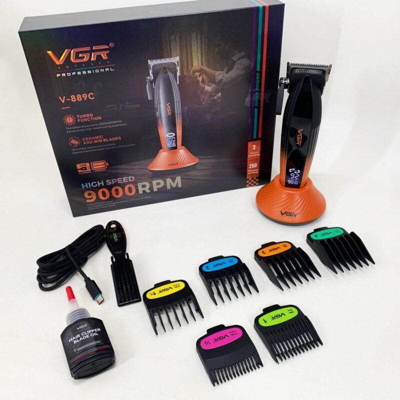 Машинка для стрижки волосся VGR V-889C з керамічними лезами та потужністю 9000RPM для ідеального стилю