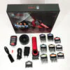 Професійна машинка для стрижки VGR V-001 RED з дисплеєм 9000 об 10 насадками 1,5-24 мм