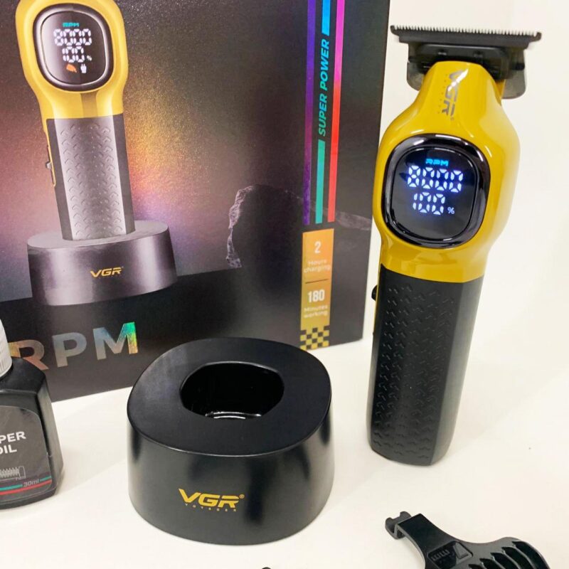 Тример для волосся VGR V-886T GOLD 8000RPM 4 насадки — ідеальний помічник для точної стрижки