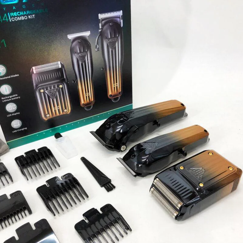 pkyvuyfvayvfay Комплект VGR 3 в 1 V-644 акумуляторна машинка для стрижки триммер та електробритва 3 в 1 200 хвилин автономії