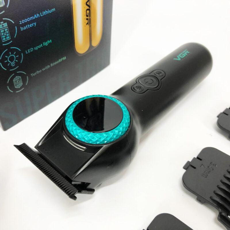 Тример VGR V-990 — багатофункціональна акумуляторна машинка для стрижки з 3 насадками