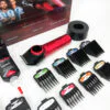 Професійна машинка для стрижки VGR V-001 RED з дисплеєм 9000 об 10 насадками 1,5-24 мм