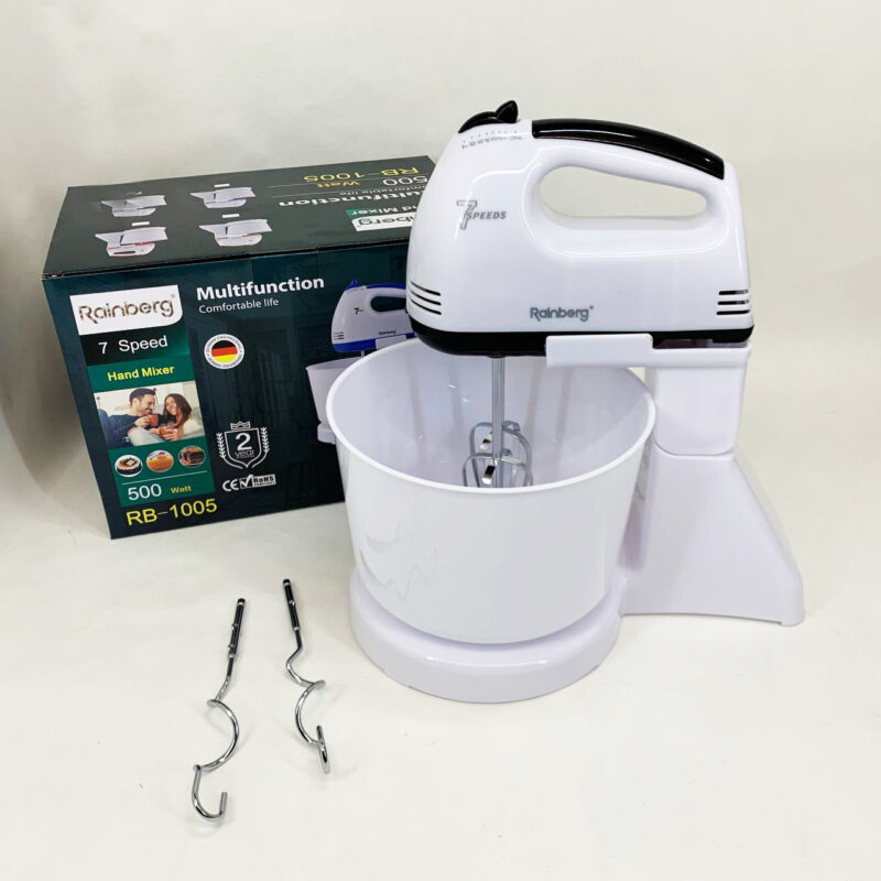 Миксер Rainberg RB-1005 500Вт з чашею 2 л для зручного приготування страв